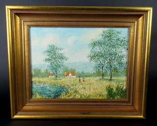 Beautiful Framed Acrylic on Canvas Signed Carr