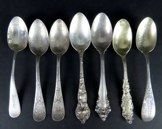 Mixed Lot of 8 Sterling Silver Antique Spoons - 144g