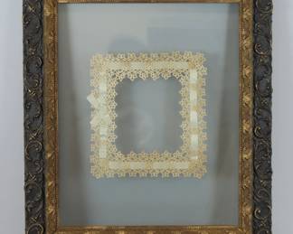 Stunning Translucent Framed Lace Wall Hanging