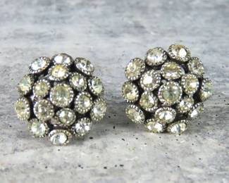 Vintage Rhinestone Screwback Earrings