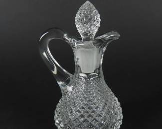 English Hobnail Clear Cruet with Stopper