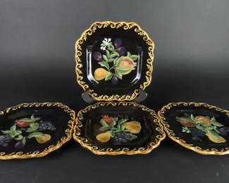 Lot of 4 Raymond Waites "Pompeii" 8.5" Fruit Plates