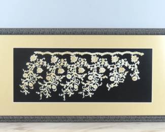 Stunning Framed Lace Wall Hanging