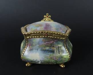 Thomas Kinkade Blessings Musical Prayer Box Collection Trinket Box
