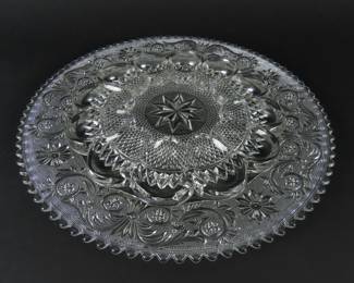 Vintage "Sandwich Clear" 12" Egg Plate by Duncan & Miller