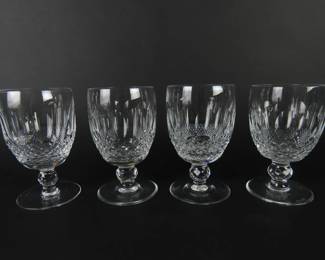 4 Waterford Crystal "Colleen Short Stem" Water Goblets