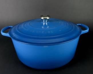Blue Le Creuset 13 1/4 Quart Lidded Dutch Oven