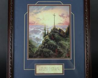 Framed Thomas Kinkade "Sunrise" Print with COA