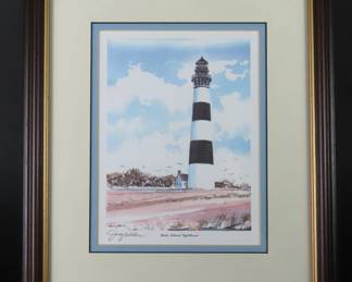 Signed Jerry Miller "Bodie Island Lighthouse" Framed Print