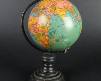 Small Vintage Globe on Stand