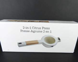New 2 in One Metal Citrus Press in Box