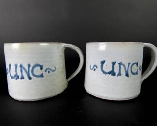 Lot of 2 Jugtown Ware UNC Coffee Mugs