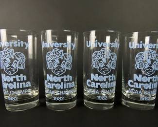 Lot of 4 University of North Carolina 1982 NCAA Champion Tumblers