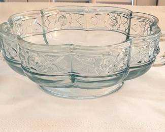 MID- CENTURY JEANETTE "ICE BLUE" AZTEC ROSE PATTERN