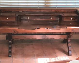 MID-CENTURY "OLD TAVERN" TRESTLE TABLE