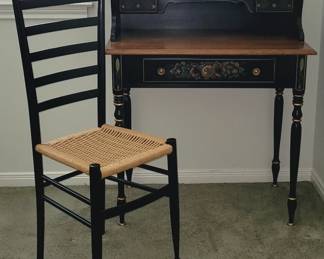 ETHAN ALLEN HITCHCOCK STYLE DESK WITH CHAIR
