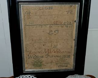 1800's NEEDLEWORK SAMPLER