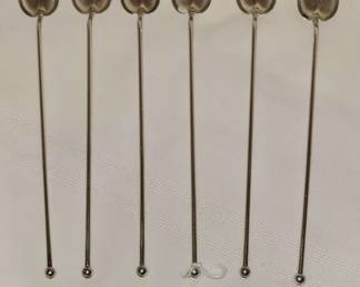 "GEORGE JENSEN" ICE TEASPOONS "SIPPY STRAWS