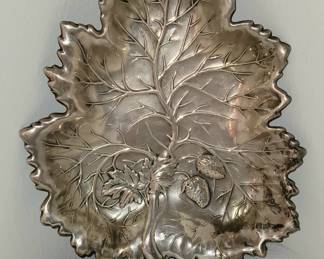 STERLING SILVER LEAF DISH/TRAY