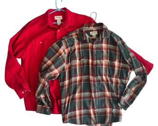 2 Mens Eddie Bauer Long Sleeve Shirts XL
