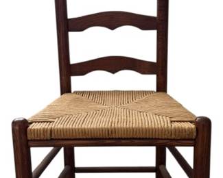 Ladder Back Dining Chair with Woven Seat