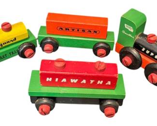 Mid Century Wooden Toy Train