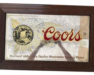 1976 Coors Framed Advertising Bar Mirror