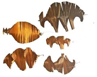 Collection of Wooden Wind Spirals