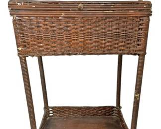 Natural Wicker 2Tier Sewing Basket
