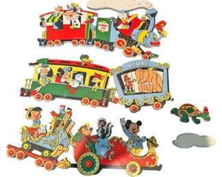 1950s Disney Pressboard Train Wall Art