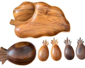 Hand Carved Wood Serving Trays