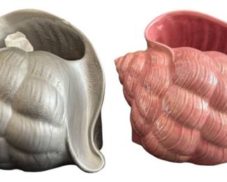 2 Ceramic Seashell Tissue Box Covers