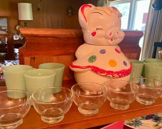 Fire King Jadeite D mugs