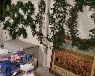 Lots of nice holiday garland.
