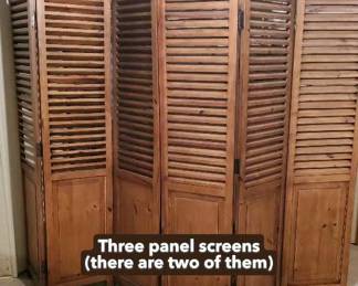 Three panel screens (there are two of them).