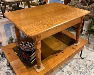 Beautiful Wooden Coffee Table 40"L X 30"D X 22"T C2652 $60 You can purchase this item at the Tent sale at The Avant Garden located at 140 N 20th St in Ozark or call (417) 485-4857 to purchase over the phone.
