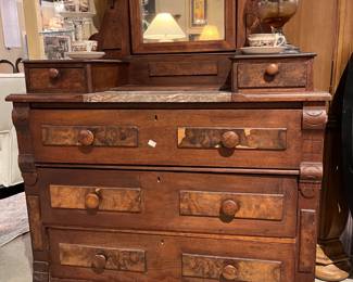 Antique Dresser w/ Mirror 39"W X 18"D X 88"T C2379 $100 You can purchase this item at the Tent sale at The Avant Garden located at 140 N 20th St in Ozark or call (417) 485-4857 to purchase over the phone.