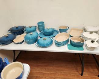 Over 50 pieces of Le Cruset