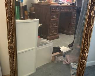 Large gold mirror