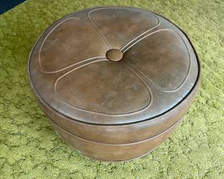 Vintage vinyl footstool