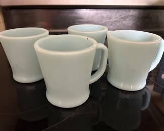 Fire king blue mugs