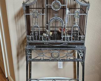 Large Victorian Bird Cage on Stand