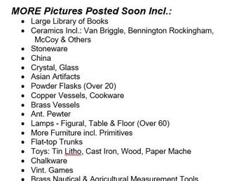 Estate sale list