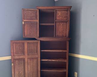 Oak Cabinet Open
