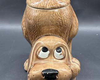 Vintage McCoy Pottery Thinking Dog Cookie Jar