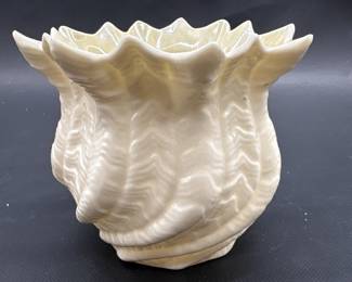 Belleek Irish Porcelain Seashell Flower Vase
