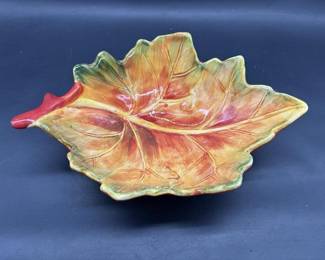 Fall Leaf Shaped Ceramic Dish