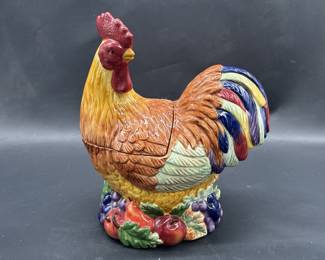 Ceramic Rooster Cookie Jar, as pictured