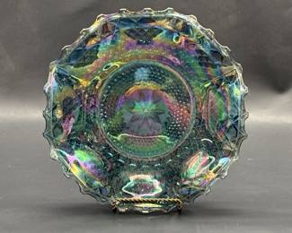 Ruffled Carnival Glass Bowl