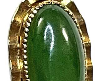 Authenticated 14K GF Jade Pendant